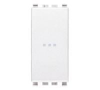 Pulsante Vimar Eikon assiale bianco 1P NO 10A illuminabile 20108.B