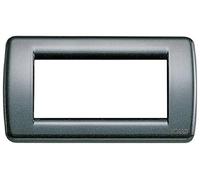 Vimar Serie Idea - Piastra metallica Rondo 4 modulo Antracite Metallizzato