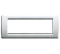 Vimar Serie idea - Piastra rotonda 6 modulo metallo argento metallizzato