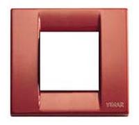 Vimar Placca Serie Idea Classica 1-2 modulo metallo Pera