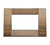 VIMAR IDEA 16733.55 PLACCA METALLO 3 MODULI LEGNO NOCE