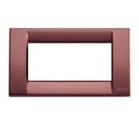 Vimar Serie Idea - Placca Classica 4 Moduli Metallo Bordeaux metallizzato