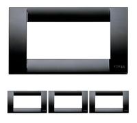 Vimar Serie Idea - Placca Classica 4 Modulo plastico nero (Confezione da 4)