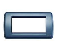 Vimar Serie Idea - Placca Rondo 4 Modulo metallo blu cobalto