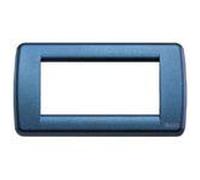 Vimar Serie Idea - Placca Rondo 4 Modulo metallo blu Eruo