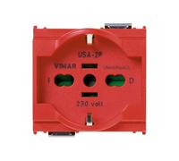 Vimar Serie Idea - Presa 2 poli + terra 16 A Universale Rosso