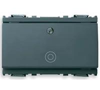 Vimar Serie Idea - Pulsante 1 polo Contatto aperto 10 A luminoso 3 Modulo grigio