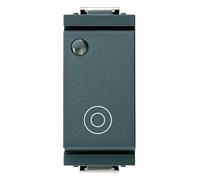 Vimar serie idea - Pulsante 1 polo contatto aperto 10a generico luminoso grigio