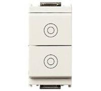 Vimar Serie Idea - Pulsante doppio 1 polo Contatto aperto 10 A Bianco