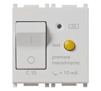 Vimar serie piatta - Interruttore magnetotermico differenziale 1 polo+neutro c10 10ma piatto argento