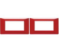 Vimar serie piatta - Piastra 4 modulo reflex rubi (Confezione da 2)