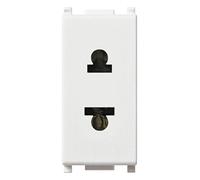 Vimar serie piatta - Presa 2 poli 16a usa+eu diametro 4,8mm bianco
