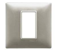 Placca 1M nichel opaco per scatola rotonda Vimar Plana 14641.21