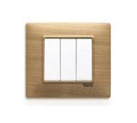 Vimar Serie piatto - Placca 3 Modulo legno ciliegio