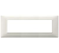 Vimar Serie piatto - Placca 7 Modulo Tecnopolimero Bianco Granito