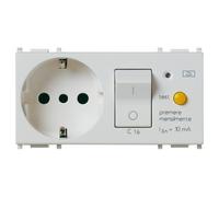 Vimar Serie piatto - Presa 2 poli + terra 16 A P30 + Magnetotermico Differenziale C16 Silver