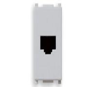 Vimar Serie piatto - Presa telefonica RJ11 6/4 Silver