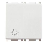 Vimar Serie piatto - Pulsante 1 polo Contatto aperto 10 A luce 2 Modulo bianco