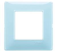 Vimar serie plana - placca 2 moduli, Reflex acqua.