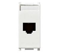 Vimar Serie Plana - Presa RJ45, Netsafe, Cat. 6 FTP, colore bianco