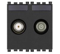 PRESA TV RD SAT DIRETTA 2 MODULI VIMAR ARKE' 19302.01 GRIGIO