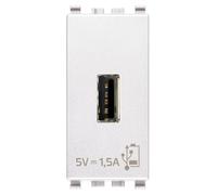 Vimar Spa VIW 20292.B UNIT ALIMENTAZIONE USB 5V1,5A 1M BIANCO