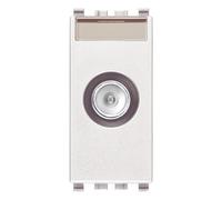 Presa TV-RD-SAT PASSANTE compatibile Vimar Eikon tipo 20300.10.B bianco