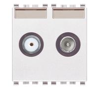 Vimar Serie Eikon - Presa Tv-Rd-Sat Diretta 2 Uscita Bianco