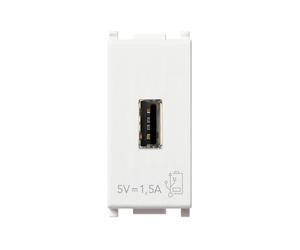 Vimar Unit Alimentazione Usb 5V1,5A 1 m, Bianco