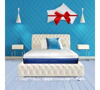 vimavì Materasso una Piazza e Mezza Memory BluGel e Waterfoam 140x190 - Sfoderabile - 11 Zone Differenziate - Disp. Medico - H25/26 cm - Coppia Cuscini Omaggio - Anallergico - Made in Italy - MIRAM