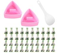 Vimmvid Set di 23 stampi per Onigiri, per sushi maker triangolari, per palline di riso con cucchiaio di riso e onigiri, grande Onigiri Maker Triangolo di riso Sushi Mold per ristorante, cucina