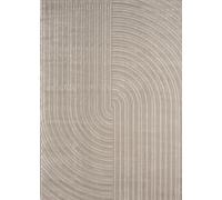 VIMODA Tappeto moderno a pelo corto, stile Boho, per soggiorno, camera da letto, sottile, con effetto 3D, facile da pulire, colore: tortora, dimensioni: 80 x 150 cm