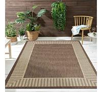 VIMODA Tappeto per interni ed esterni, terrazze e balcone, cucina, soggiorno, colore: beige, dimensioni: 140 x 200 cm