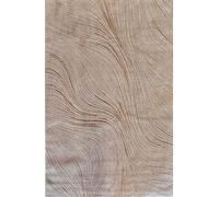 VIMODA Tappeto per soggiorno e camera da letto, corridoio, cucina a pelo corto, design boho, tinta unita, effetto alto, moderno, 3D, morbido, colore: tortora, dimensioni: 200 x 290 cm