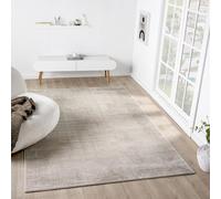 VIMODA Tappeto per soggiorno e camera da letto, design Baklava a pelo corto, effetto moderno, 3D, colore: tortora, dimensioni: 200 x 290 cm