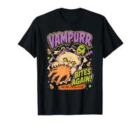 Vimpire Cat Funny Vampurr morde Ancora Il Film Horror di Halloween Maglietta