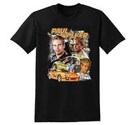 VimrOd Paul Walker T-Shirt Black Shirt Men's Top Tee L