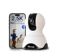 VIMTAG - Telecamera di sorveglianza da 2,5 K, per interni, con app, telecamera di sorveglianza WLAN a 360°, audio a 2 vie, rilevamento del movimento AI, rilevamento automatico e registrazione, visione