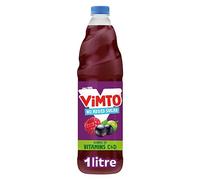 Vimto Real Fruit Squash Original No Aggiunto Zucchero Misto Succo di Frutta Bevanda Cordiale, Ribes Nero, Uva & Lampone, Bottiglia da 1 Litro