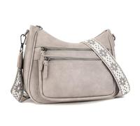 VIMUTI Borsa a tracolla da donna, taglia media, leggera, in pelle vegana, con molti scomparti, con tracolla regolabile e larga, 04-grigio