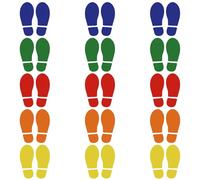 Vin Beauty 36 Multicolore Moderni Adesivi per Pavimenti Impronte Decalcomanie per Pavimenti e Pareti, 18 Paia di Impronte di 36 Stampe Colorate