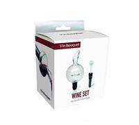 Vin Bouquet Decantador y tapón de vacío Kit Vino, Nero, 0 cm, 2 unità