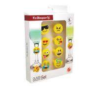 Vin Bouquet FIA 148 Set Marca Bicchieri con Smiley