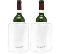 Vin Bouquet FIE 968 fascia refrigerante bianca autoaderente con banda elastica raffreddare bottiglie vino cava champagne (Confezione da 2)