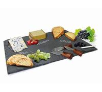 Vin Bouquet FIH 014 - Vassoio Lavagna da 30 cm per Formaggi, con Utensili, Colore Nero e Grigio