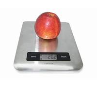 Nerthus Vin Bouquet FIH 027 - Bilancia da Cucina Digitalee Acciaio Inossidabile Massimo 5 kg, pila Inclusa, Colore Acciaio Inox e Nero