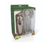 Vin Bouquet FIK 029 Set Cocktail Acciaio Inox con Shaker Jigger e colino gusanillo