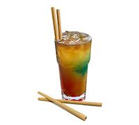 Vin Bouquet FIK 653 - Set di 1 spazzolino e cannucce in bambù. Riutilizzabili. Ideali per cocktail, frullati, succhi di frutta.