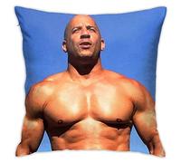 Vin Diesel Federa per cuscino con stampa su entrambi i lati Dorm Decor per soggiorno camera da letto bianco PC1035 taglia unica 45 cm x 45 cm