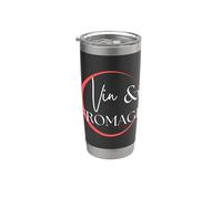 Vin & Fromage Cucina francese per gli amanti del vino e del formaggio Bicchiere termico in acciaio inox doppia parete